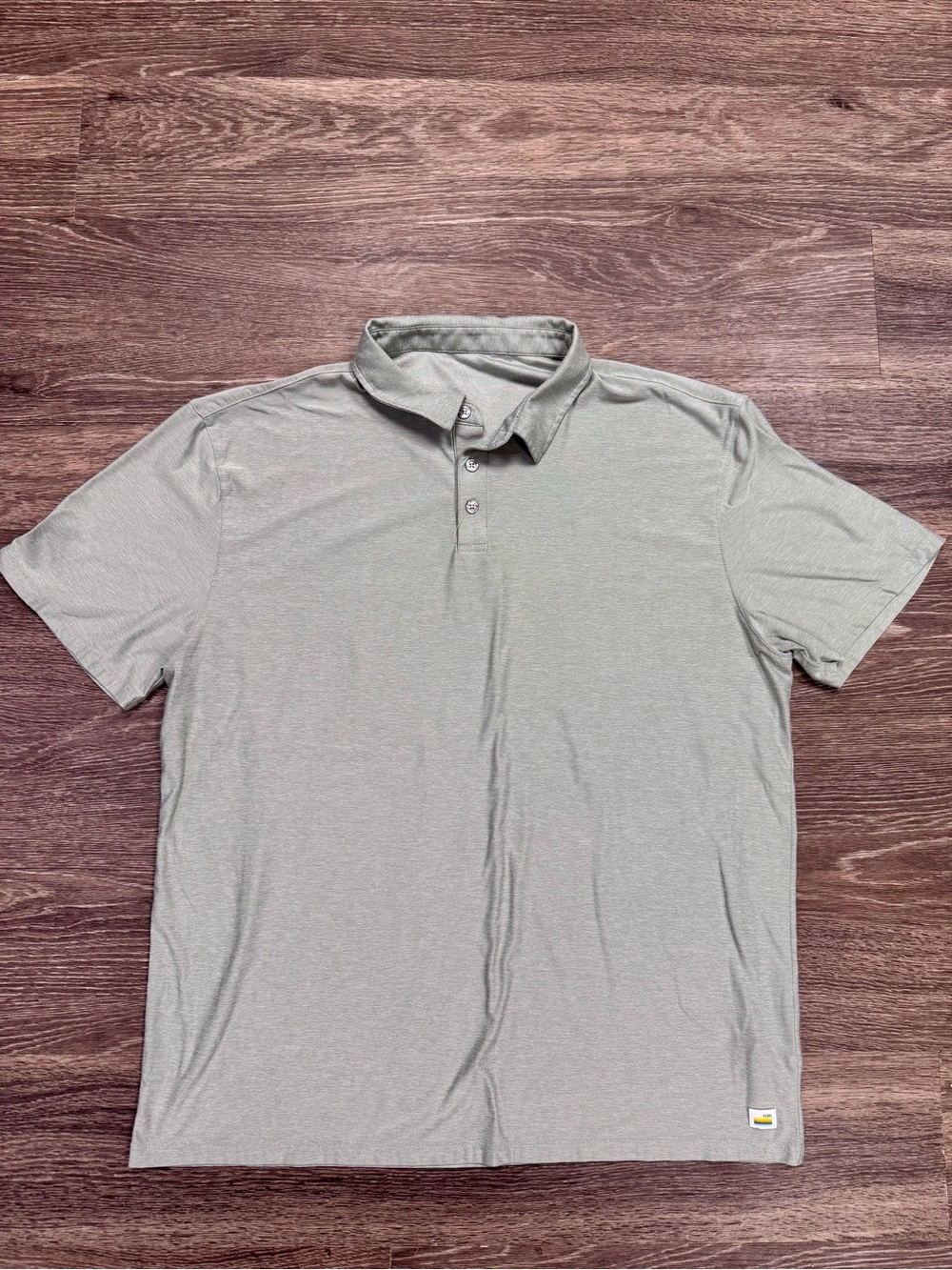 Vuori Strato Tech Polo XL Green Heather Performance Stretch Golf Shirt